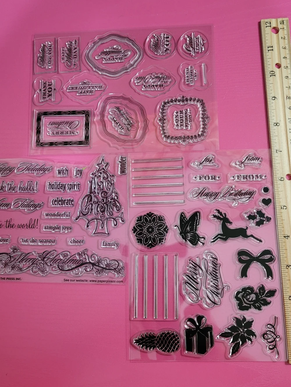 Clear Unmounted Stamp Bundle.  Christmas Theme.  Set Of 3. (0736)